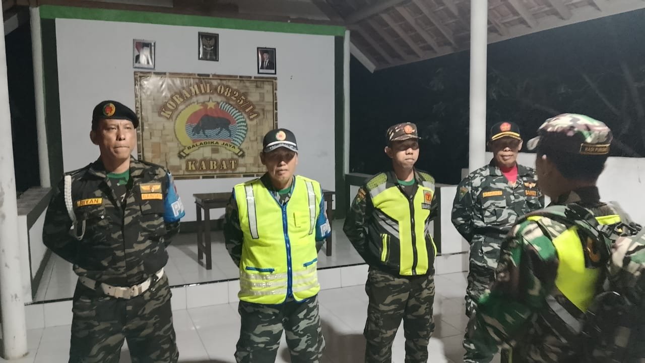 Sinergi TNI dan Banser di Kabat Patroli Malam Wujudkan Rasa Aman Warga