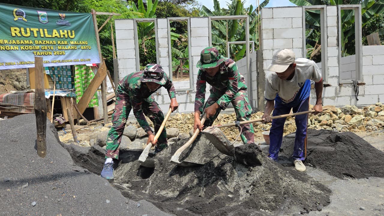 Pembangunan Rumah Tidak Layak Huni (RUTILAHU) di Dusun Lebaksari, Desa Lebakharjo, Kecamatan Ampelgading