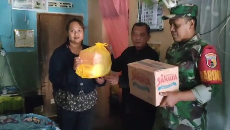 Peduli Kesehatan Anak, Babinsa Mangir Dampingi Penyaluran Bantuan Balita di Dusun Krajan