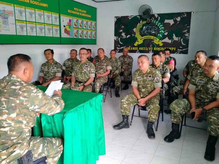 Tingkatkan Disiplin dan Profesionalisme, Danramil 0825/12 Rogojampi Berikan Pengarahan Khusus kepada Anggota