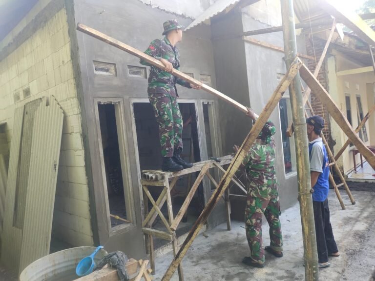 SASARAN FISIK TMMD KE-128: RENOVASI 10 UNIT RTLH DI DESA BRABE.