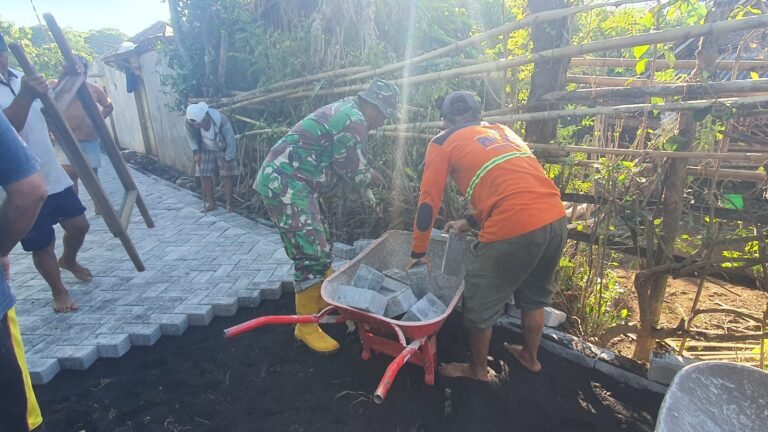 400 Meter Pavingisasi Program TMMD Ke 128 Desa Brabe Selesai Dikerjakan