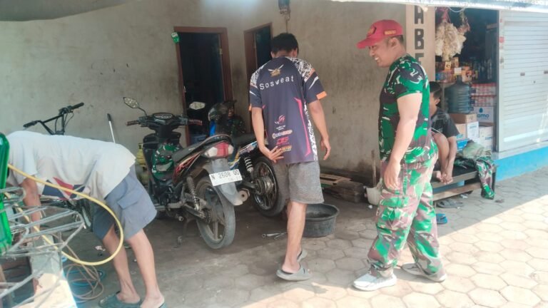 Usaha Bengkel di Desa Brabe Ramai Seiring Berjalannya TMMD Ke-128