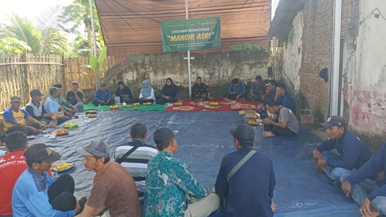 Sinergi Perkuat Ketahanan Pangan, Babinsa Monitoring Peresmian Sekretariat Brigade Pangan Mangir Asri